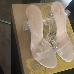 Clear Strappy Sandal Heels